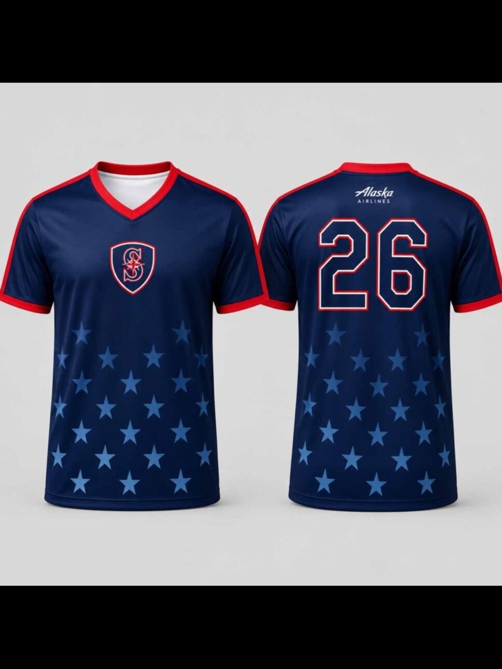 Mariners Stars & Stripes Soccer Jersey XL NEW IN BAG 2026 Giveaway